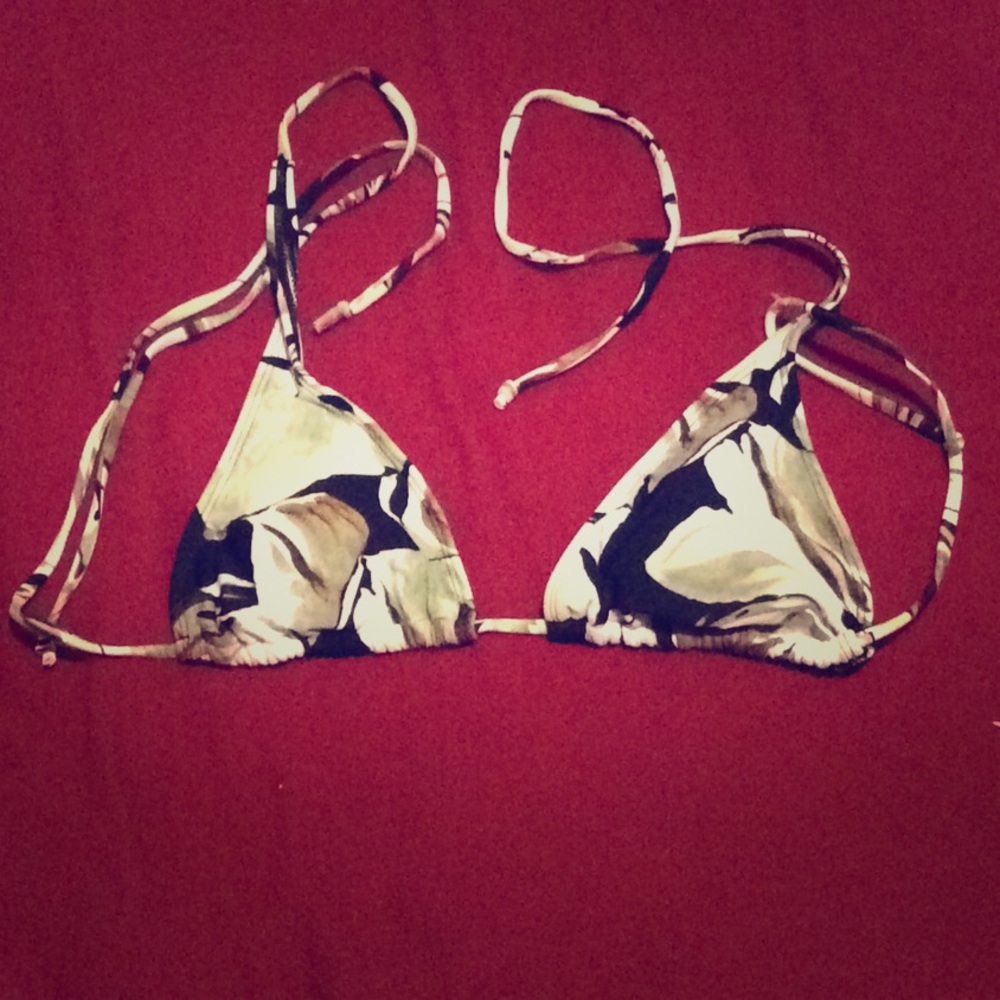 Hot tropical triangle bikini top